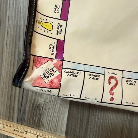 Vintage Hasbro Monopoly Cream and Black Tote Bag - Picture 4 of 12